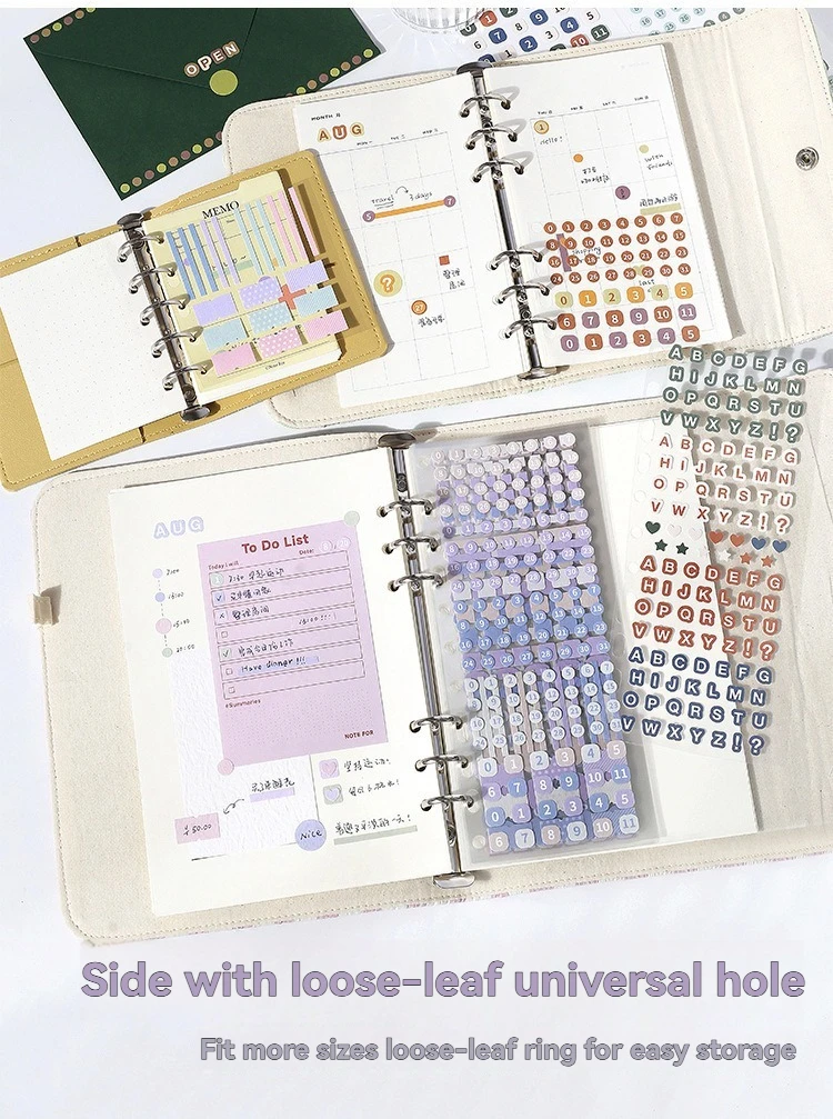 Aufkleber-Set, viermalige farbige Kunstpunkte, Markierungsfolie, Schneidaufkleber, tragbare Dekorationsmaterialien – Detail 5
