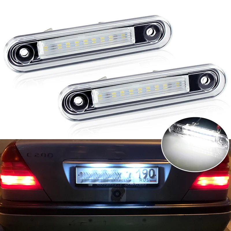 

2Pcs Led License Plate Lights for Mercedes W124 E-Class 190 E280 E300 W201 C-Class C180 C200 W202 C230 C280 E200