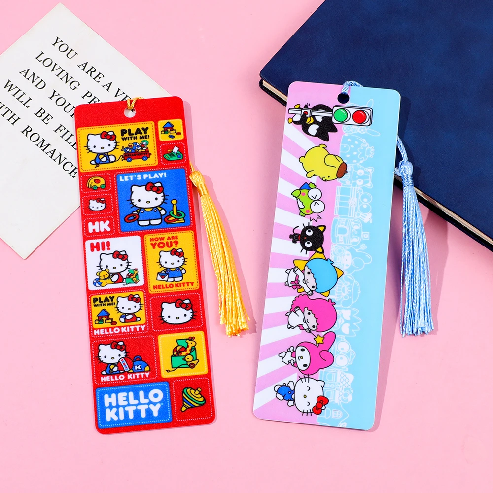 

Cute Sanrio Acrylic Bookmarks Reading Accessories for Book Lovers Birthday Gifts for Family and Friends