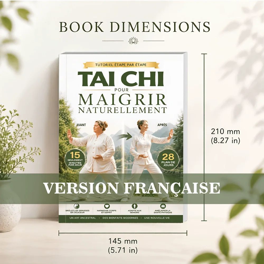 French Version Tai Chi for Seniors 28-Day 10 Mins Daily Program Spiral Bound Beginner Friendly Guide Book