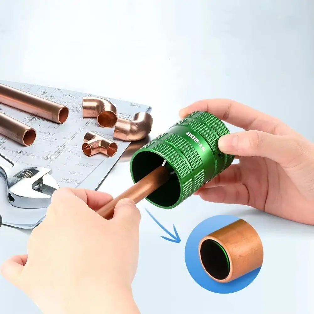 Simple Operation Deburring Pipe Reamer Tool Secure Aluminum Alloy Pipe Cleaner Durable Non-slip Deburring Tool Pipe and Tubing