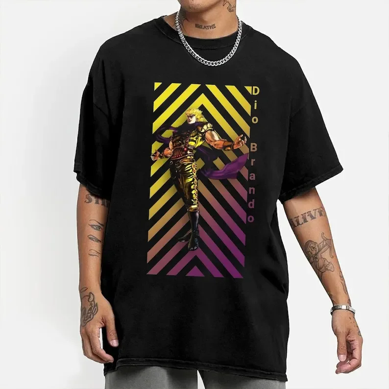 Dio Brando Shirt, Anime JJ's Bizarre Adventure T-Shirt, Anime T-Shirt