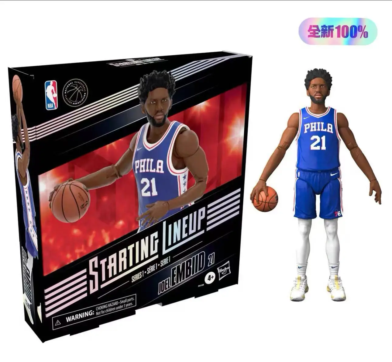 

Hasbro NBA Starting Lineup Series Philadelphia 76ers No. 21 Joel Embiid Joel Embiid 6-inch Action Figure