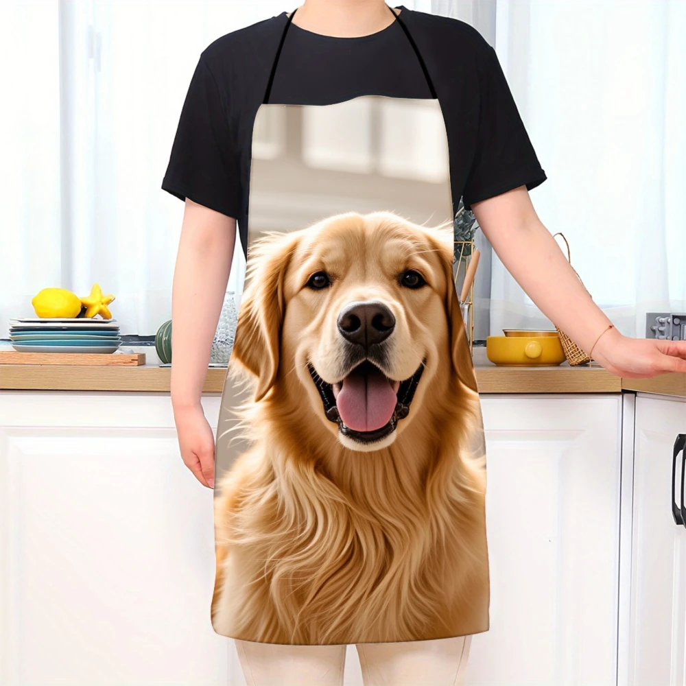 Golden Retriever Dog Apron For Pet Lovers Cooking Kitchen Gift With Adorable Puppy Design