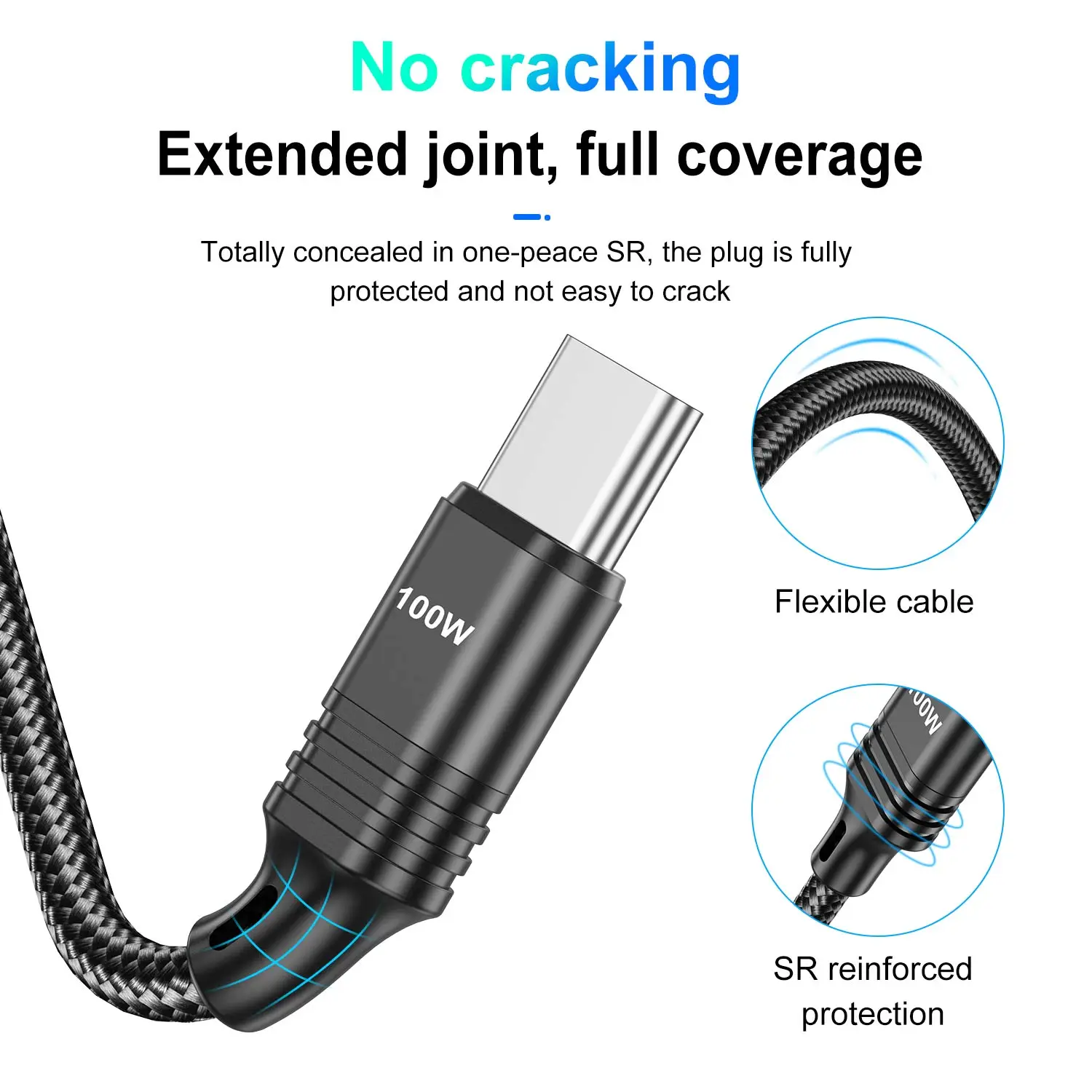 0.5M/1M/2M 66W cavo da USB C a USB tipo C cavo di ricarica rapida USBC PD 2M per iPhone 15 Pro Max Macbook Huawei Xiaomi Oneplus OPPO