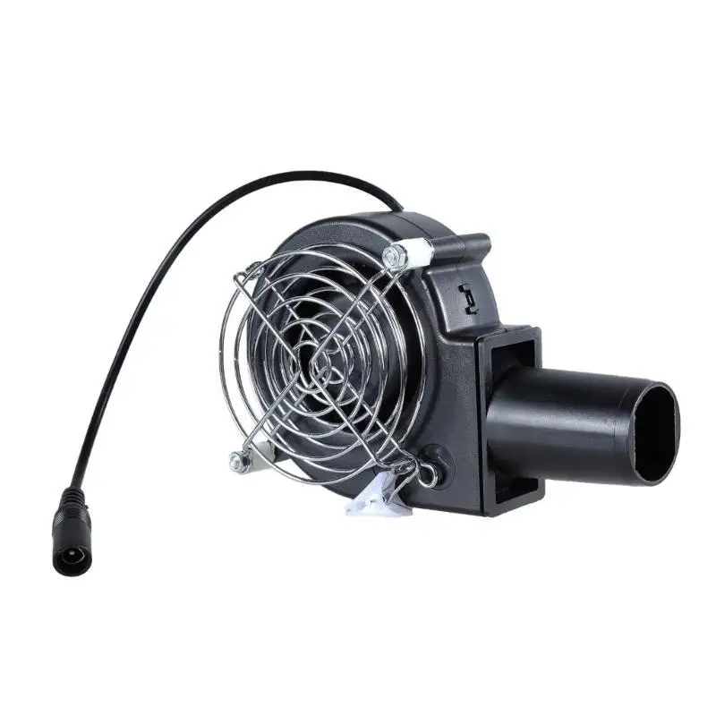 

E8BD 12V Air Blower Fan with Double Balls Bearing for BBQ Pits Small Electronic Ventilation Outdoor Campfires Indoor Use