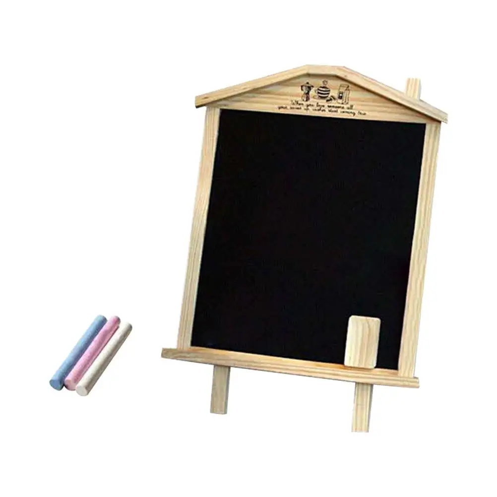 Wooden Magnetic Blackboard Chalkboard Small Memo Board Stand Wear Resistant Message Board Decorative Sign Hanging Board Wall
