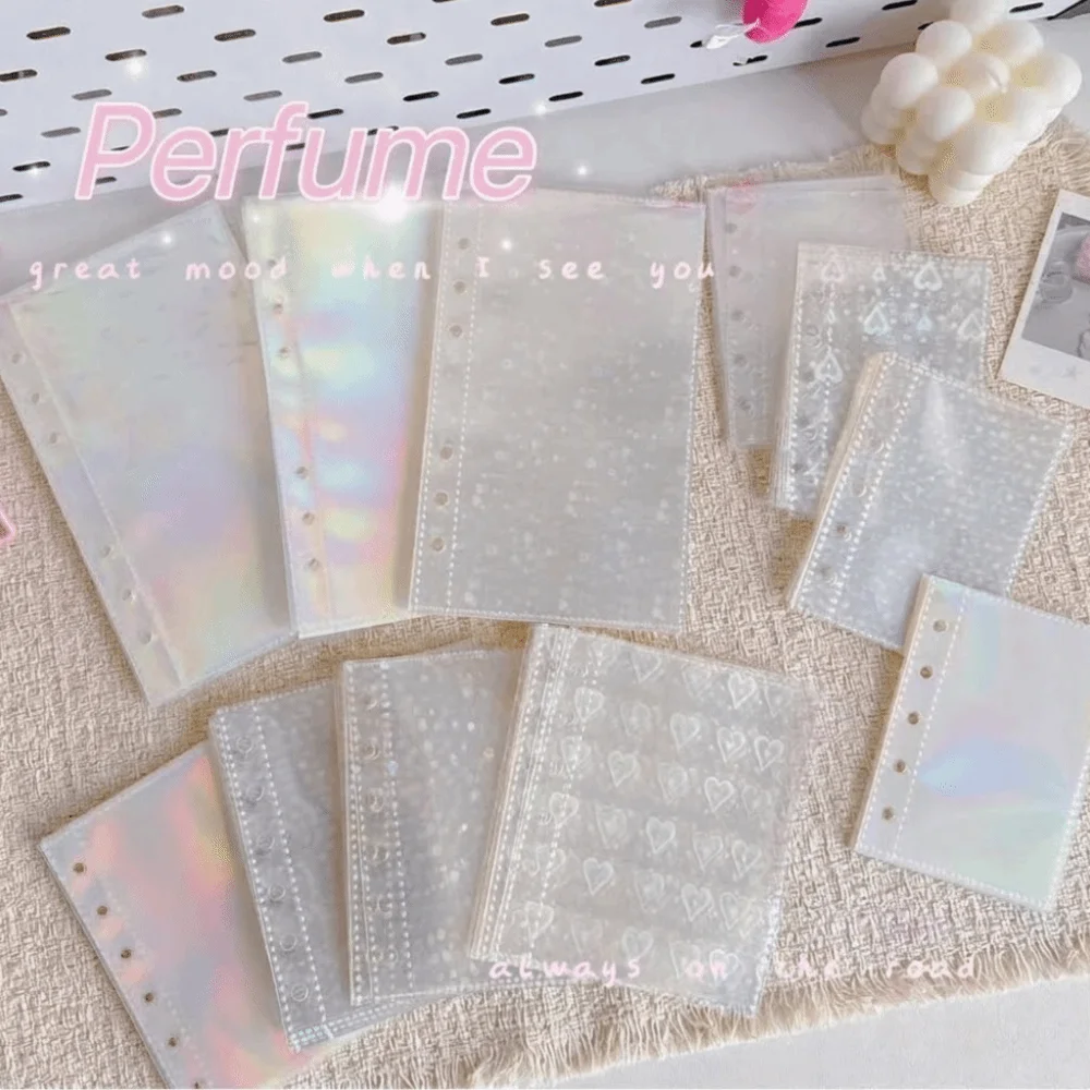 Multiple Pockets Clear Sheets Sleeve 4 Hole 4 Ring Binder Photo Album Refill Pages DIY A4 Kpop Photocard Binder File Protector
