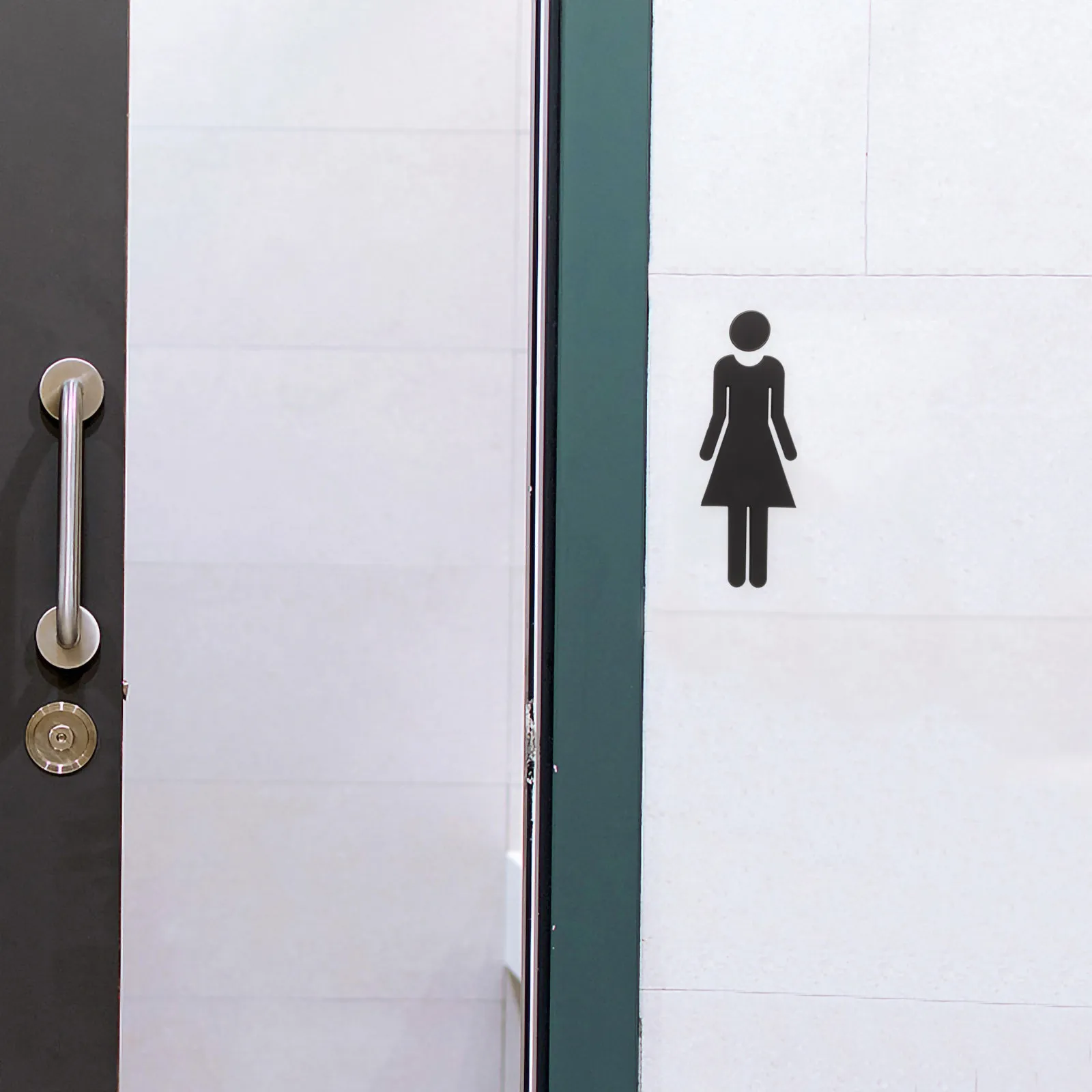 12Cm Stainless Steel Gender Bathroom Signs Set Male Female Restroom Door Sign Office Restaurant Public Facility Lavatory Signs