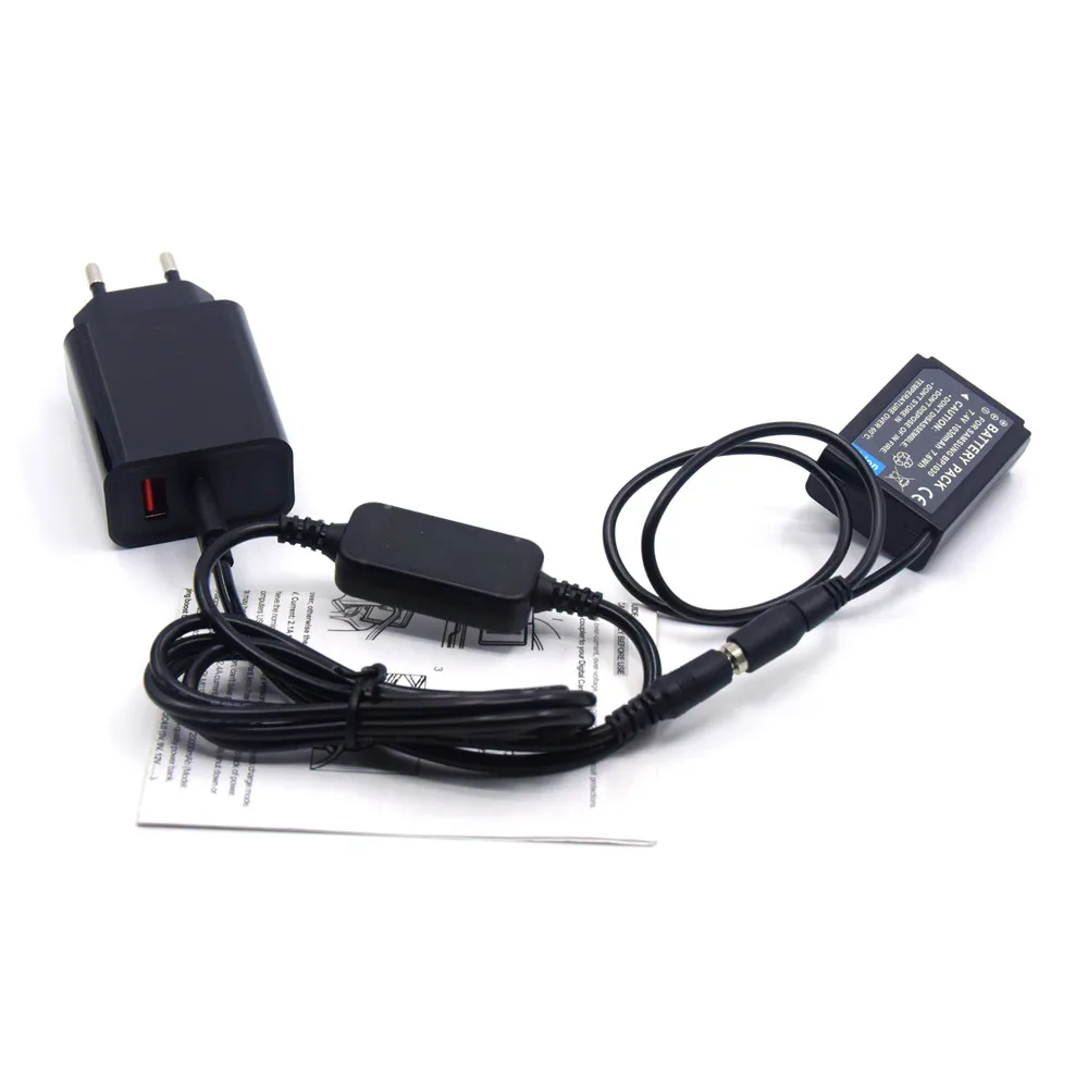 PD Charger+BP1030 Dummy Battery Coupler USB Type C Power Cable For Samsung NX200 NX210 NX1000 NX300 NX2000 BP1130 Digital Camera