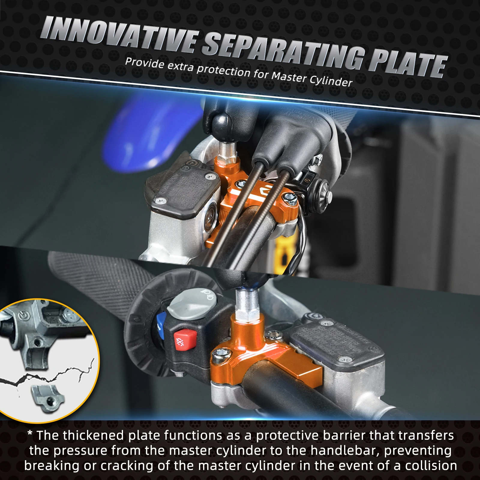 

For KTM EXC 300 Master Cylinder Clamp Mirror Mount Bracket Kit EXC-F 500 450 SX-F 350 XC-W 300 EXC 250 XC-W 150 SX 125 2017-2024