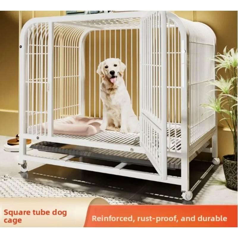 

Portable Pet Fence Cage for Dog House Pet Cages,Indoor Dog Crate with Toilet Tray, Medium Large Pet Cage for Pet Products
