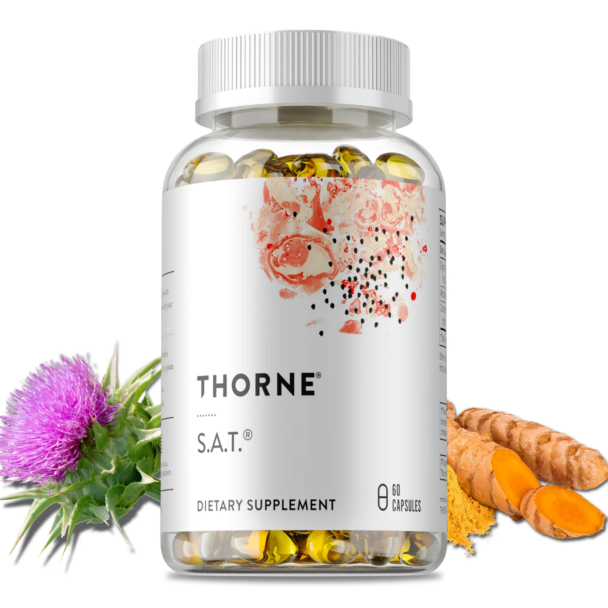 THORNE S.A.T. - Contains Silymarin, Artichoke, and Turmeric To Help Maintain Healthy Liver Function and Boost Immunity, Non-GMO