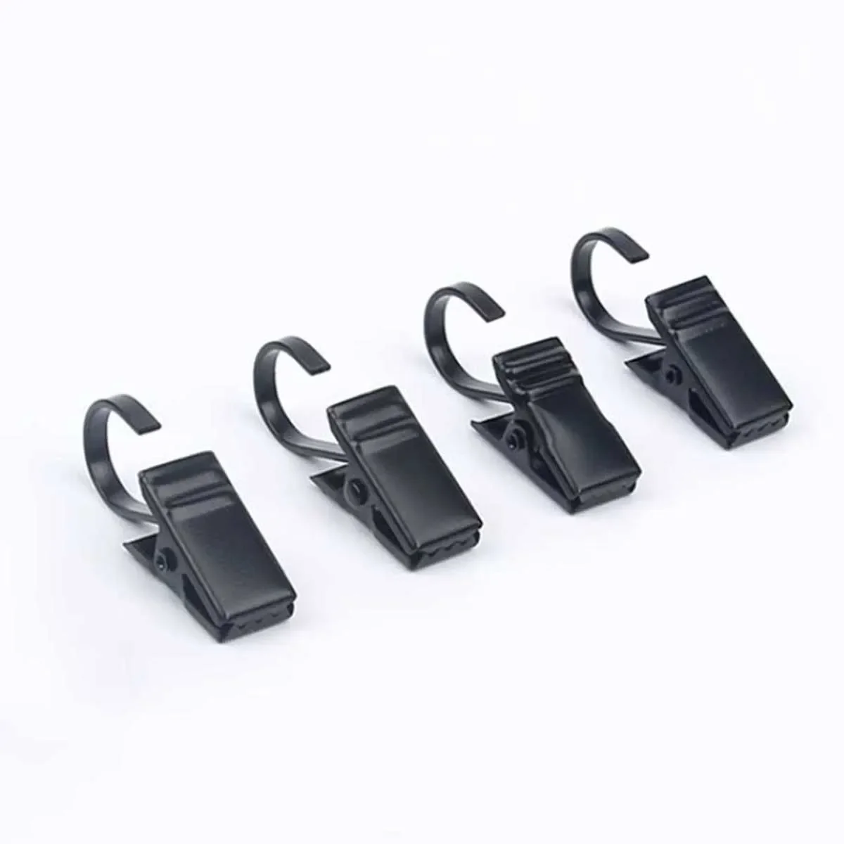 

Thick 430 Stainless Steel Flat Hook Curtain Clip, Black Shower Curtain Clip, Home Hardware Hook Small Clip