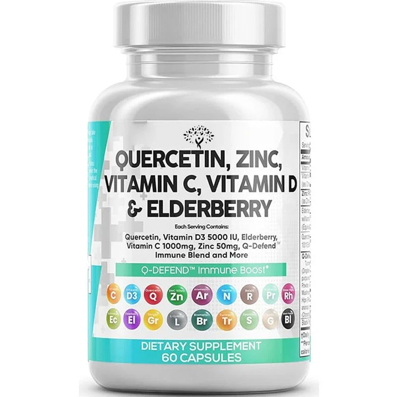 Quercetin Zinc Vitamin Pineapple Proteinase Elderberry-supplement For Adults Containing Artemisinin,seaweed, Echinochloa, Garlic