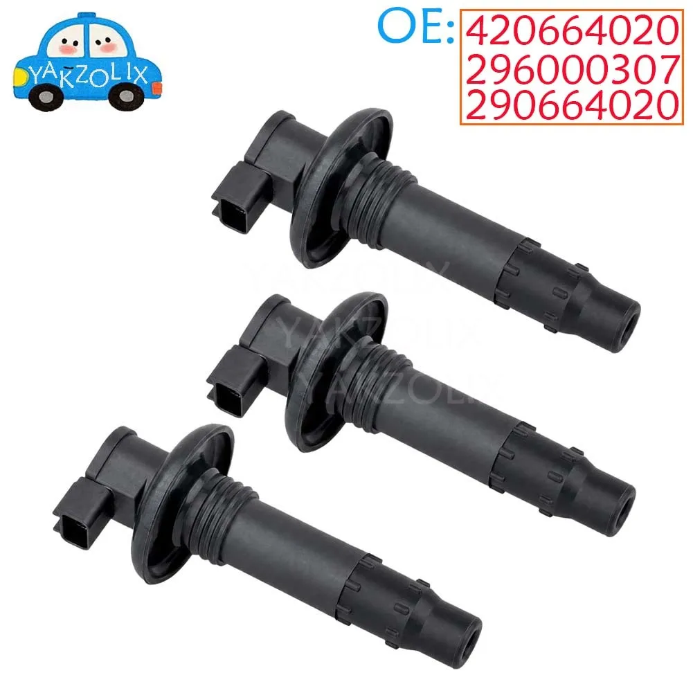 1Pc/3Pcs For SeaDoo 130 155 185 215 255 260 GTX RXT RXP GTS GTR Wake 4TEC Ignition Coil 420664020 296000307 290664020