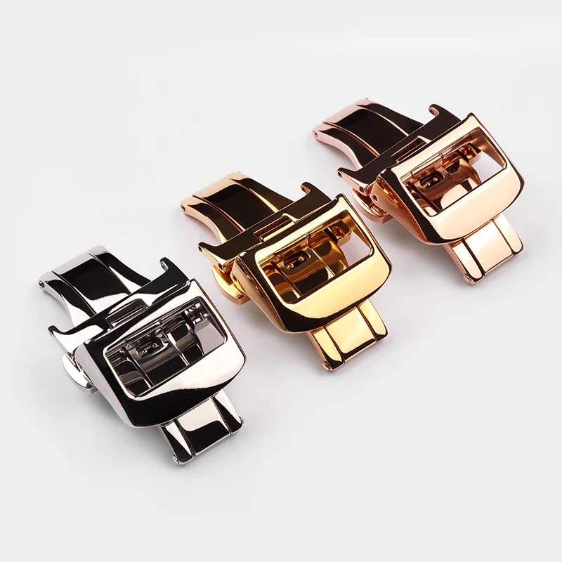 16 мм, 18 мм, 20 мм, нержавеющая сталь 316l, пряжка для часов, складная застежка для мужских часов Jaeger-lecou Master, пряжка-бабочка, серебро, золото