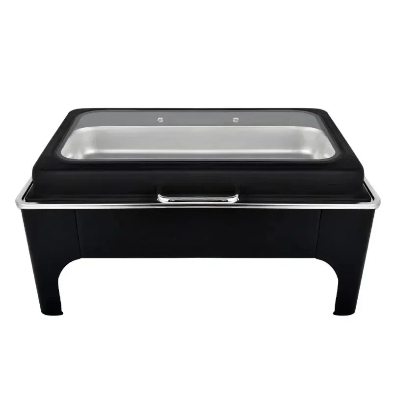 New Type 9L Premium Black Stainless Steel Chafing Dish Buffet Stove Food Warmers For Home Restaurant Hotel Buffet Party