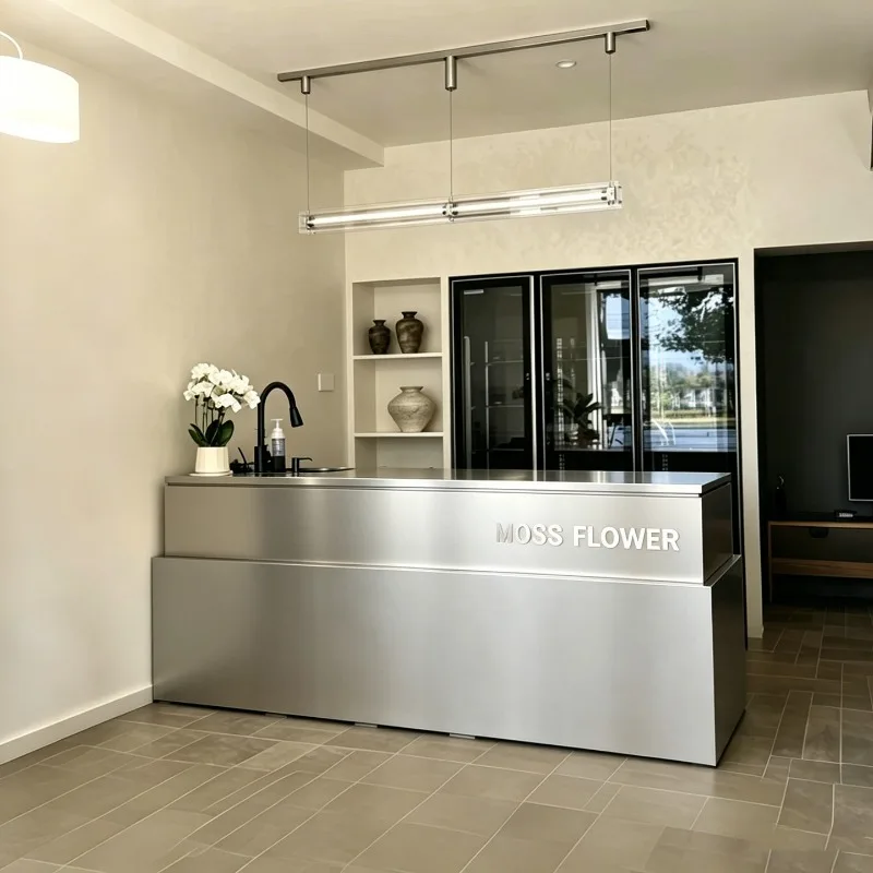 New Bar Flower Shop Operator Stainless Steel Yoga Studio Gym checkout page Clothing Women's Clothing Store B & B Front Desk
