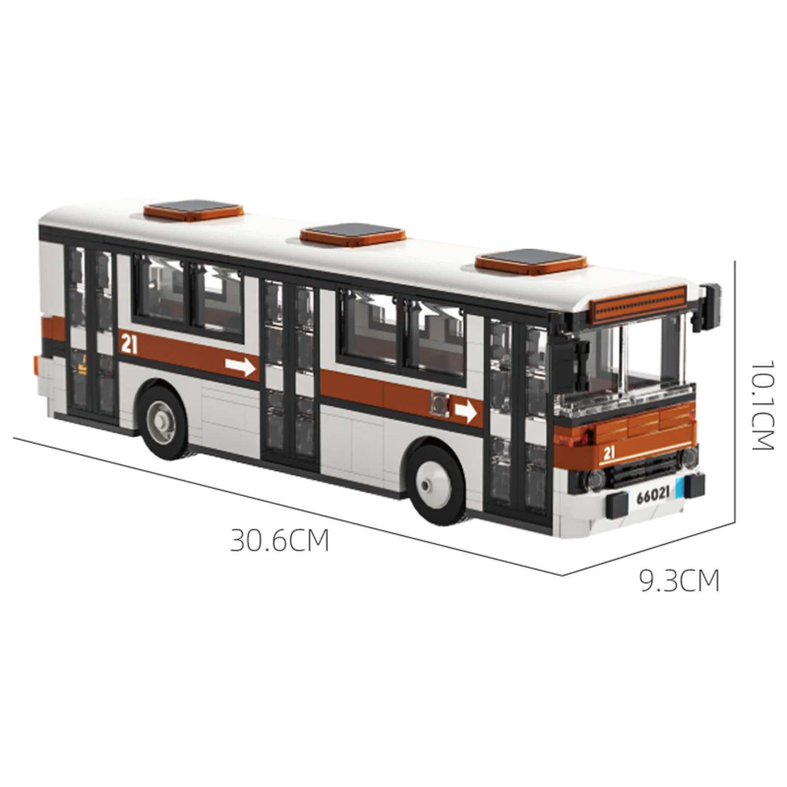 66021 552 pz Vintage City Bus Modello Building Blocks Mattoni auto set MOC Tecnico Giocattolo FAI DA TE Piccola Pellet Puzzle Box Set