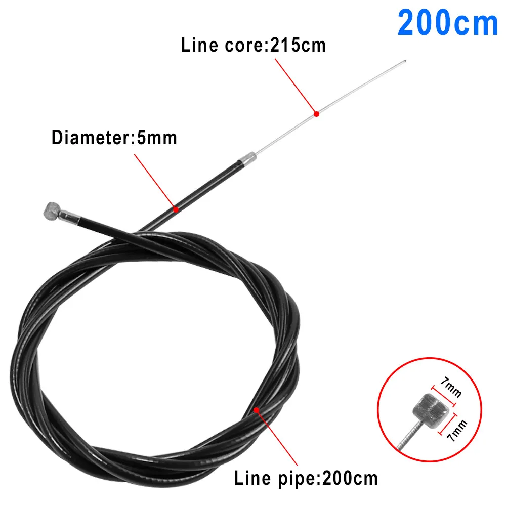 Universal Von 50cm bis 200cm Brems Kabel Vorne Hinten Trommel Bremse Linie Hinten Draht Ziehen Draht für Elektrische roller Zubehör