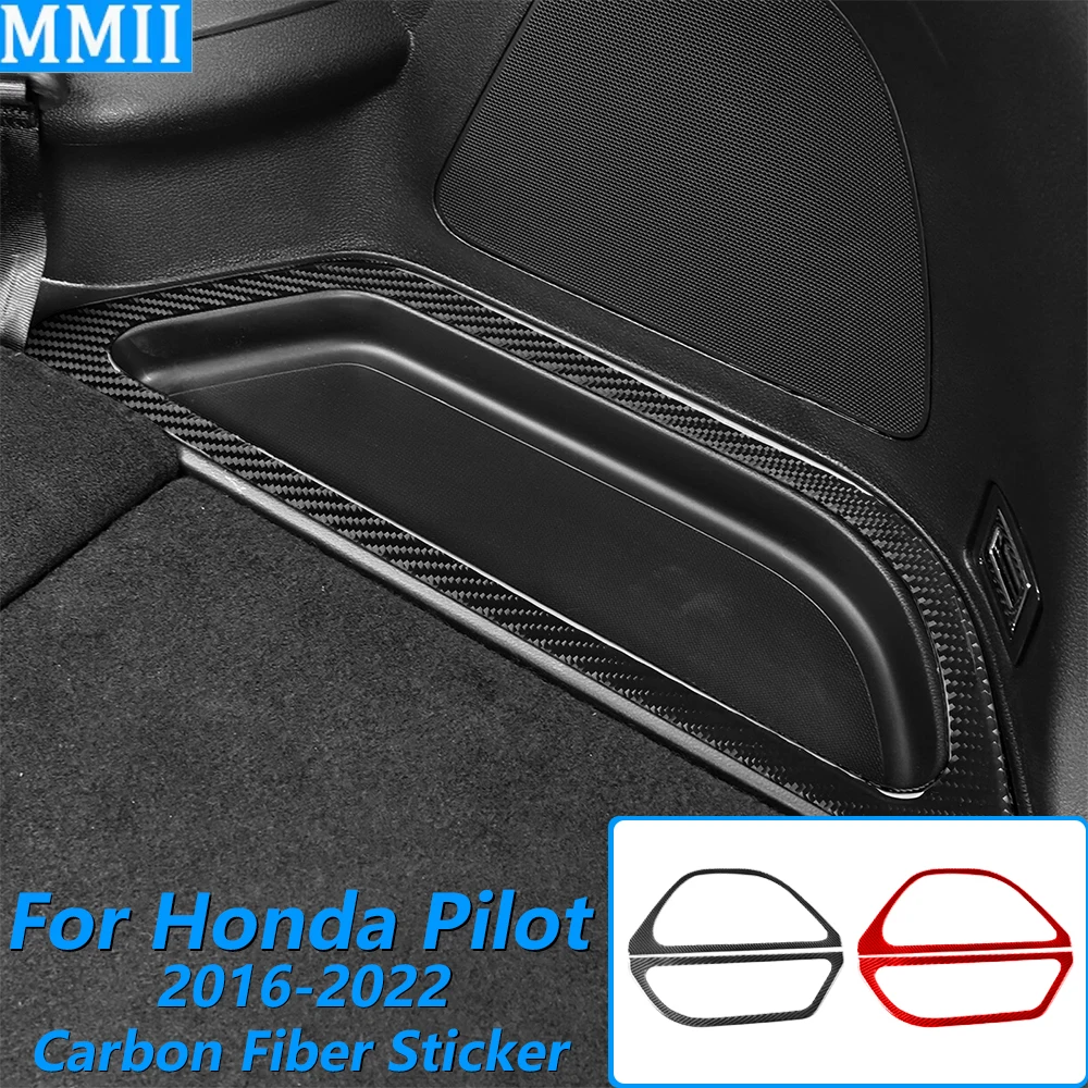 

Для Honda Pilot 2016-2022: Декоративная накладка на боковую панель заднего багажника из углеродного волокна, аксессуар для интерьера автомобиля, наклейка