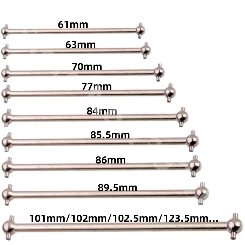 2szt RC Car Kids Toy Metal Parts Drive Shaft Dogbones Dog Bone For 1/10 1/8 Scale On-Road Off-Road Models Drift Monster Truck