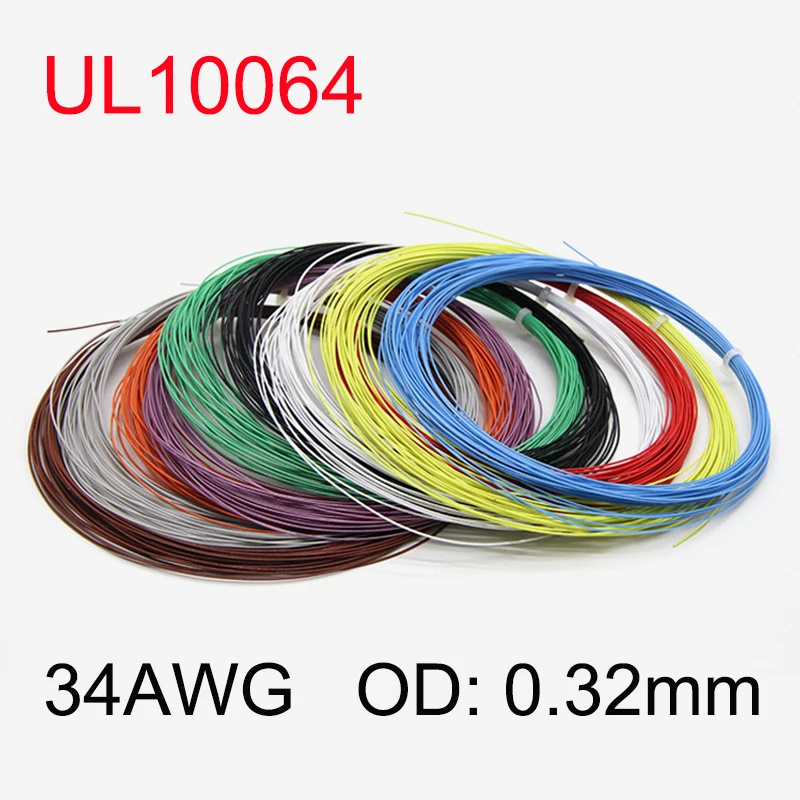 

5~500m 34AWG UL10064 PTFE Wire Ultra Fine Micro Litz Soldering FEP Insulation Tinned Copper Cable