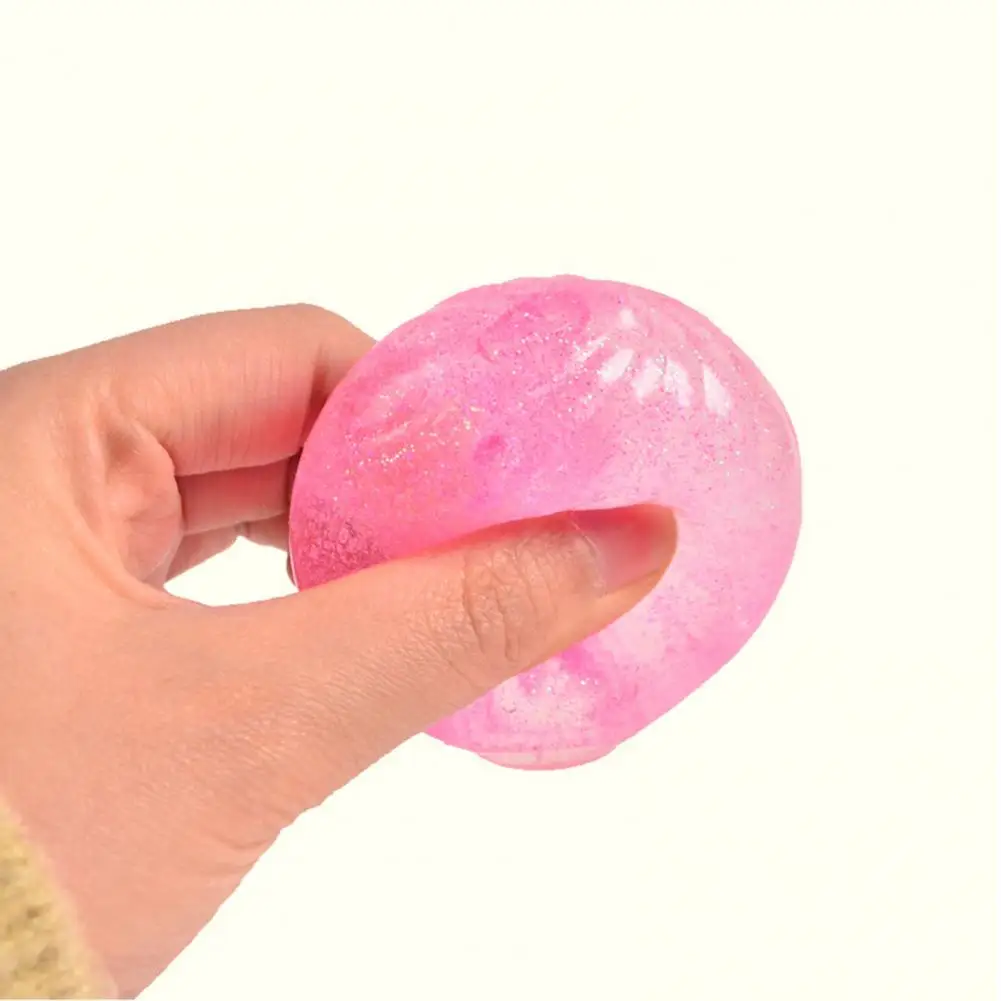 Squeeze Toy for Stress Relief Colorful Sequin Steamed Bun Fun Toys for Stress Relief Halloween Tricks Soft Tpr Dough Buns 2