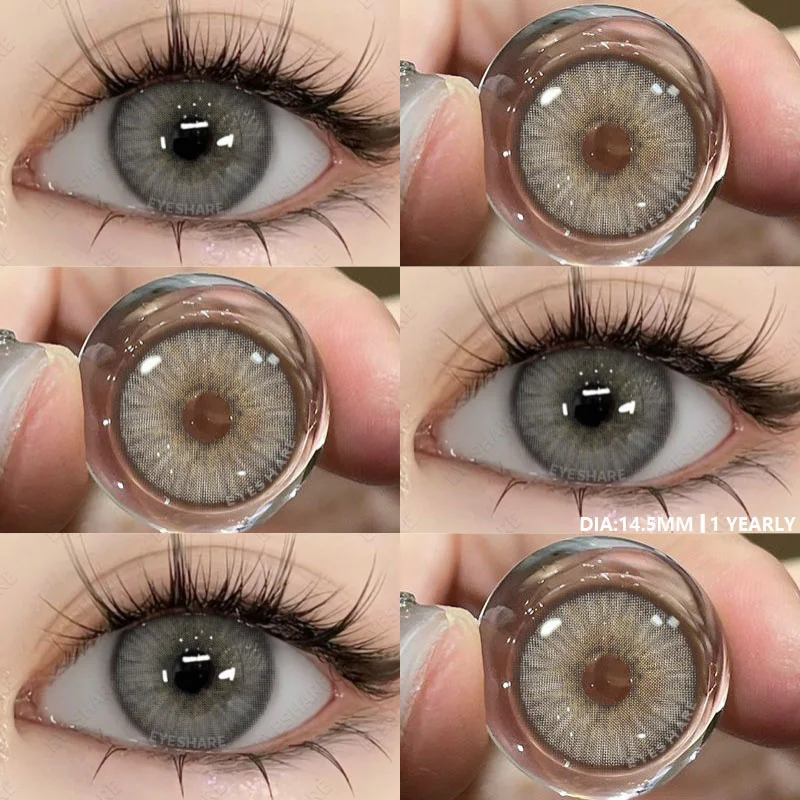 EYESHARE 1Pair High Quality Colored Contact Lenses for Eyes Blue Eye Contacts Brown Lense Gray Pupils Green Cosmetic Lens Yearly