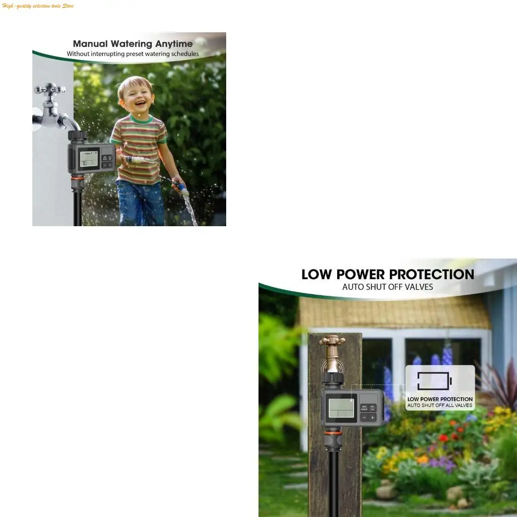 203F Irrigation Timer Automatic Watering System Adjustable Duration Rain Delay Waterproof For Outdoors Garden Yard Lawn