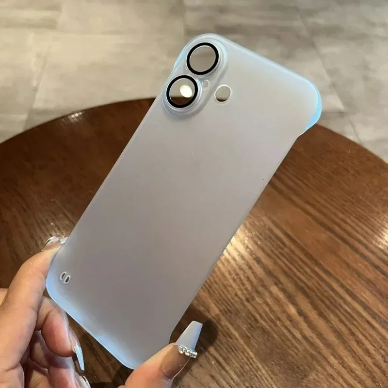 حافظة لهاتف آيفون 16 حافظة رفيعة للغاية غير لامعة لهاتف آيفون 11 12 13 14 15 برو ماكس 16 بلس واقي كاميرا زجاجي