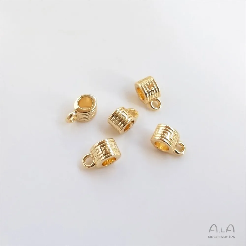 

14K Gold Color Bracelet Beadproof Bucket Bead Belt Hanging Ring Pendant Buckle Diy Handmade Bracelet Necklace Jewelry Accessorie