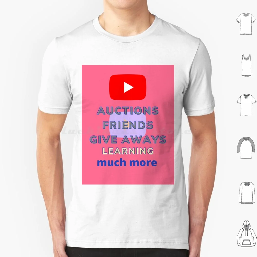 Youtube , Auctions , Friends , Learning And Much More. T Shirt Big Size 100% Cotton Highhocreations High Ho Silver Youtube You