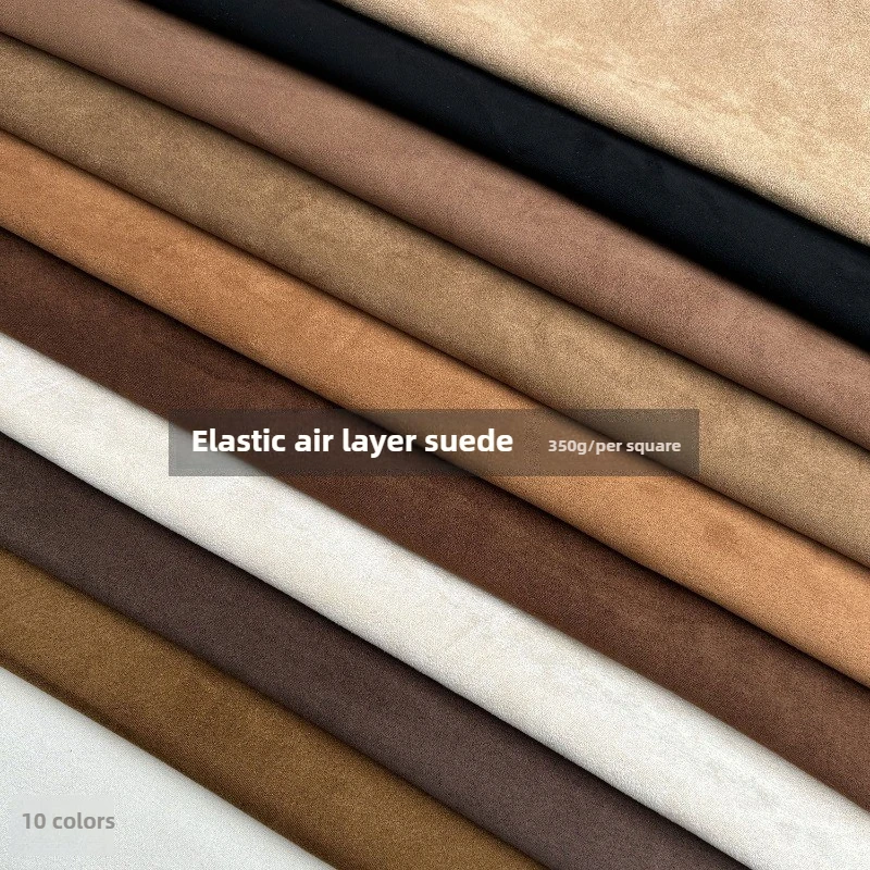 

Elasticity Suede Fabric By The Meter for Upholstery Sofa Chair Furniture Clothes Skirt DIY Sewing Cloth Plain Comfortable Winter