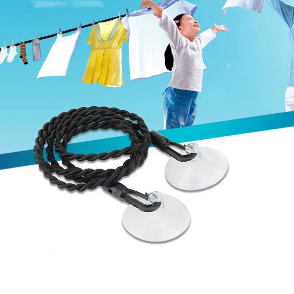 Space-saving Anti-knots Portable Suction Cup Clotheslines Strap Camping Supplies