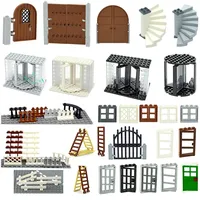 DIY Accessories City Friends House MOC Parts Fence Stairs Ladder Gate Building Blocks Door Window Figures Garden Leduo Bricks