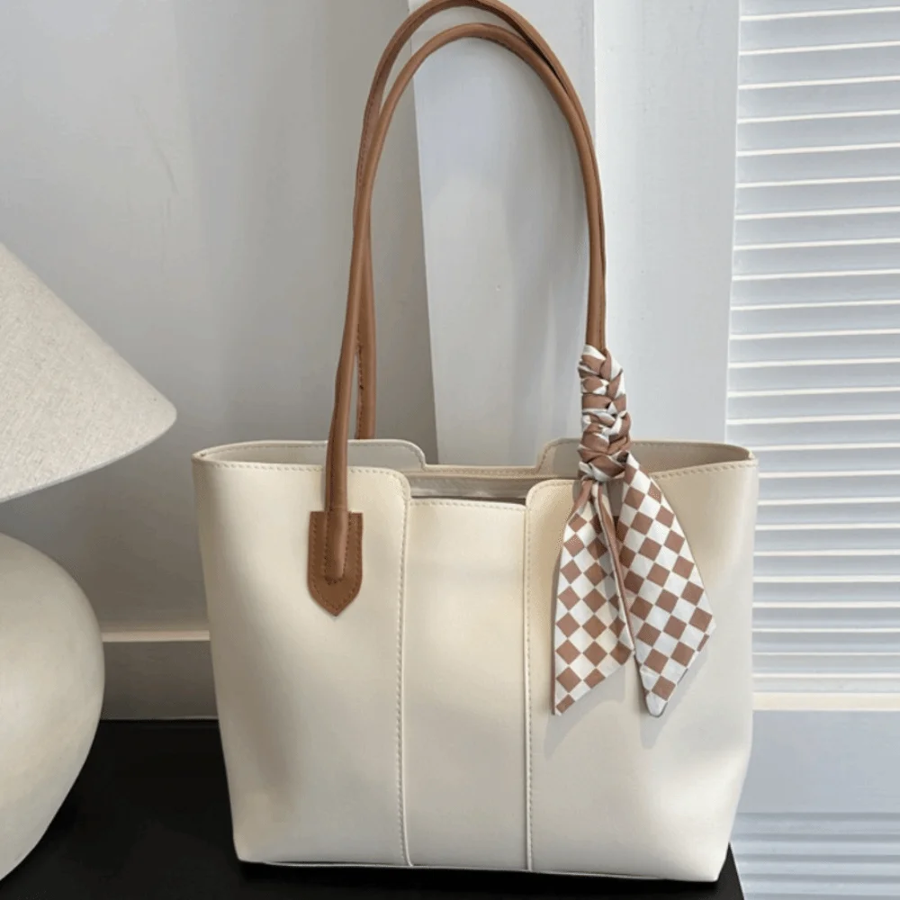 

Fashion Large Capacity PU Leather Shoulder Bag Commuting Casual Retro Underarm bag French Style Ins New Design Tote Bag Travel