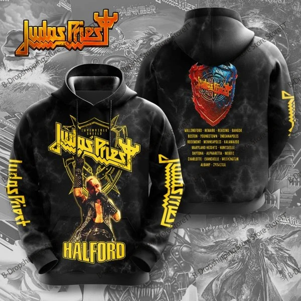 Rock Judas Priest Band 3d Print Hoodie Men Women Fashion Oversized Hip Hop Hoodie Men Sweatshirt Unisex Tracksuit Mens Clothing