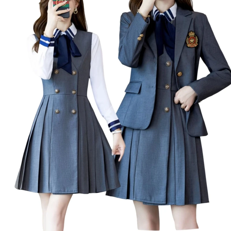 Set uniforme per insegnante di scuola materna autunno inverno Abito professionale da donna Abito da lavoro stile scolastico