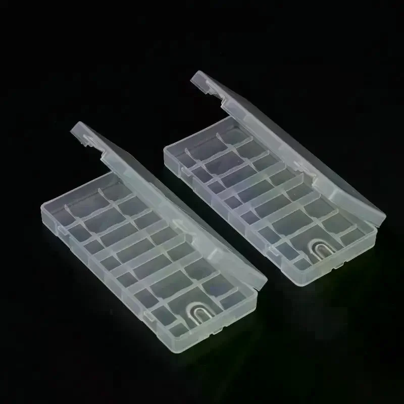 1/3/5Pcs Hard Container Holder Case 8 Slots Transparent Plastic Battery Storage Box For AAA/AA Battery Organizer Accessories