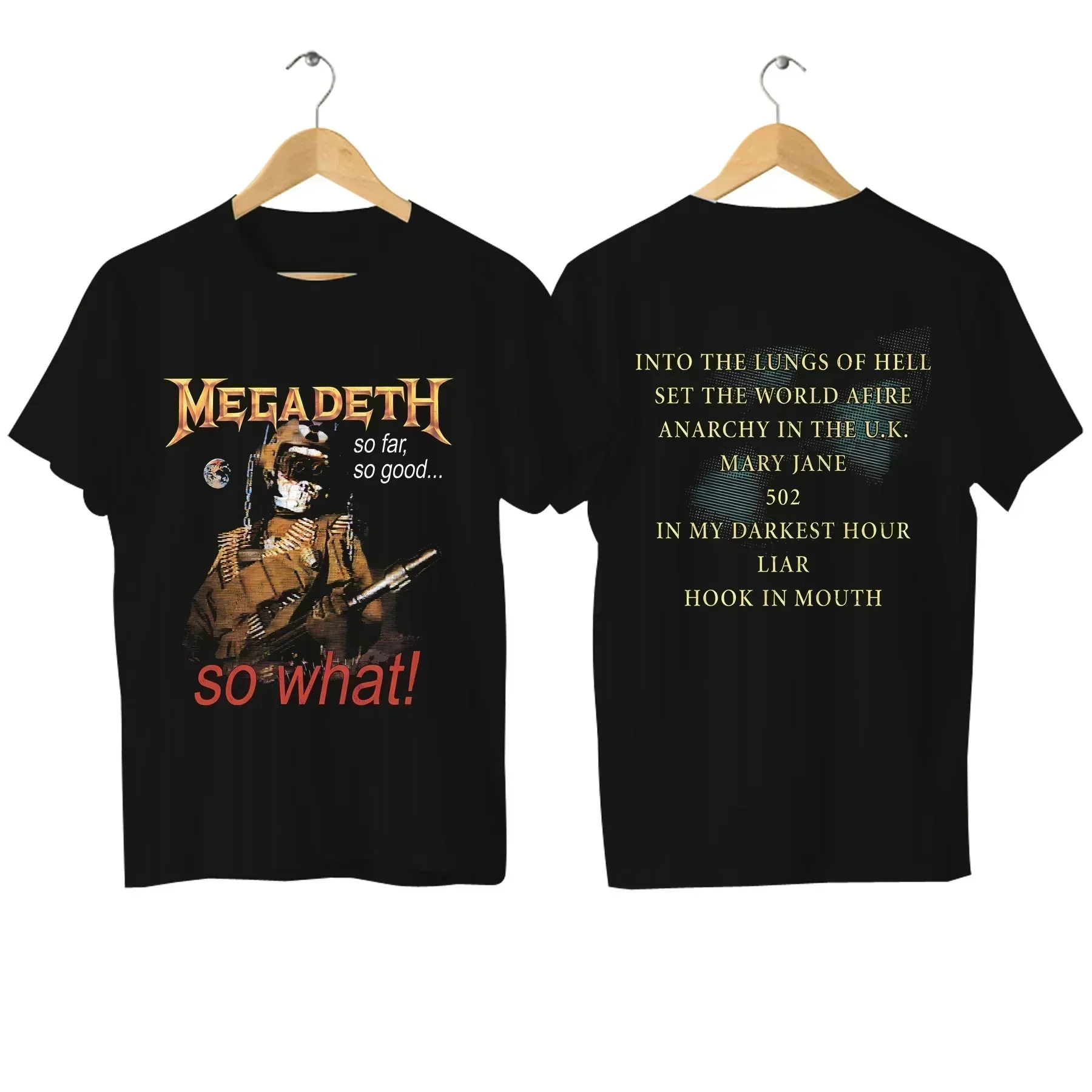 2024 Men Megadeths T Shirt Casual Rust in Peace T-shirt Graphic Oversized Sports Tees Tops Breathable Comfortable Streetwear