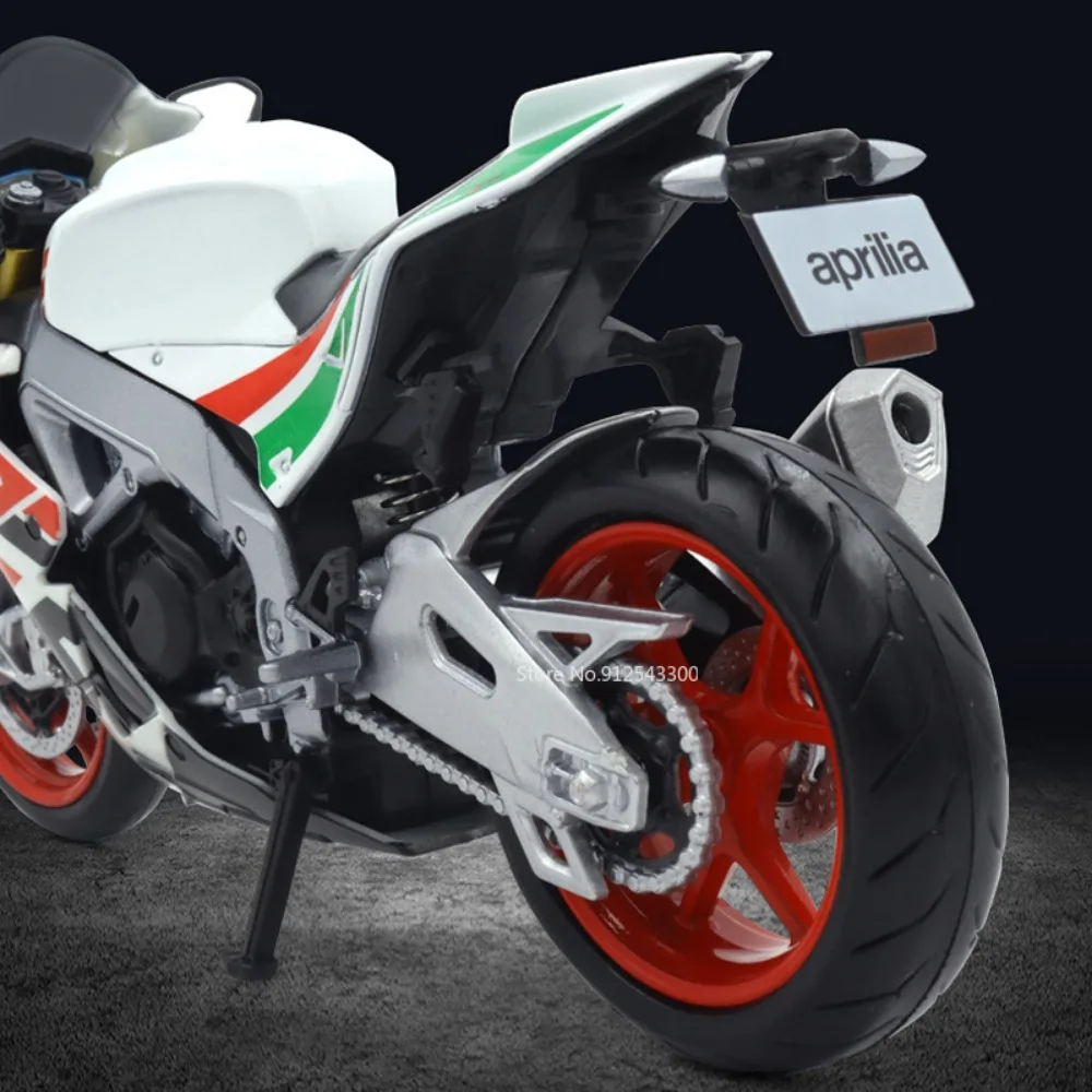 1/12 Aprilia RSV4 Alloy Motorcycle Model Toy Diecast with Shock Absorbers Model Motorcycle Collection Boys Toy Gifts Decoration