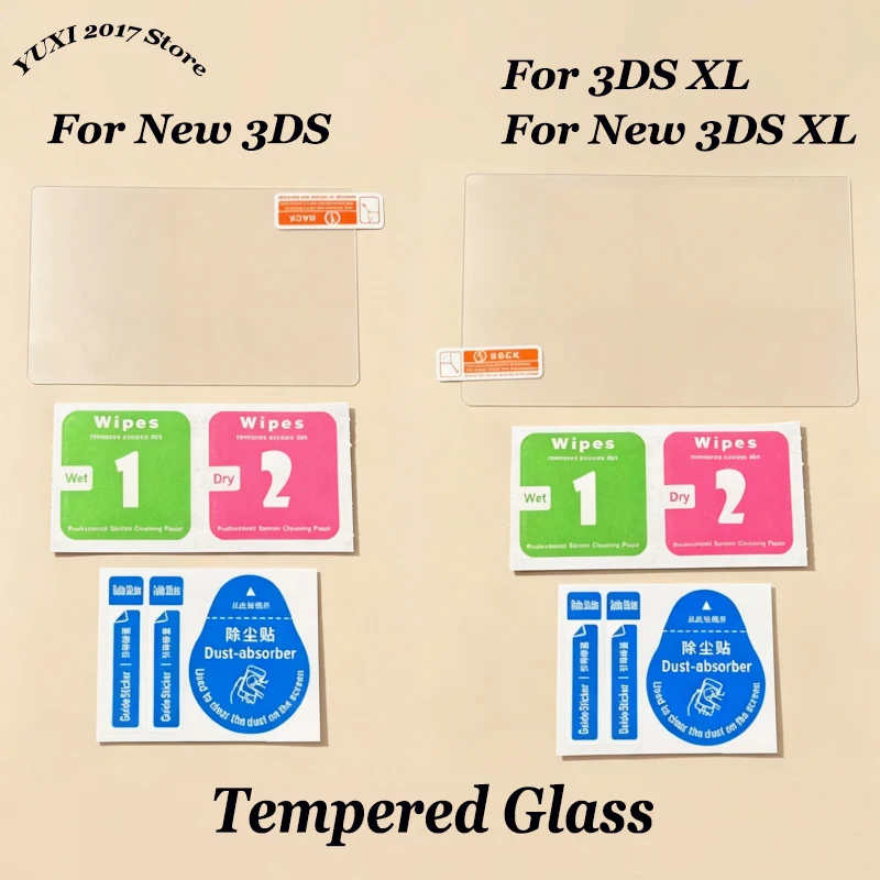 Displayschutzfolie aus gehärtetem Glas, geeignet für die neue 3DS/3DS XL LL/neue 3DS XL-Spielekonsole, kratzfeste Schutzhülle ﻿