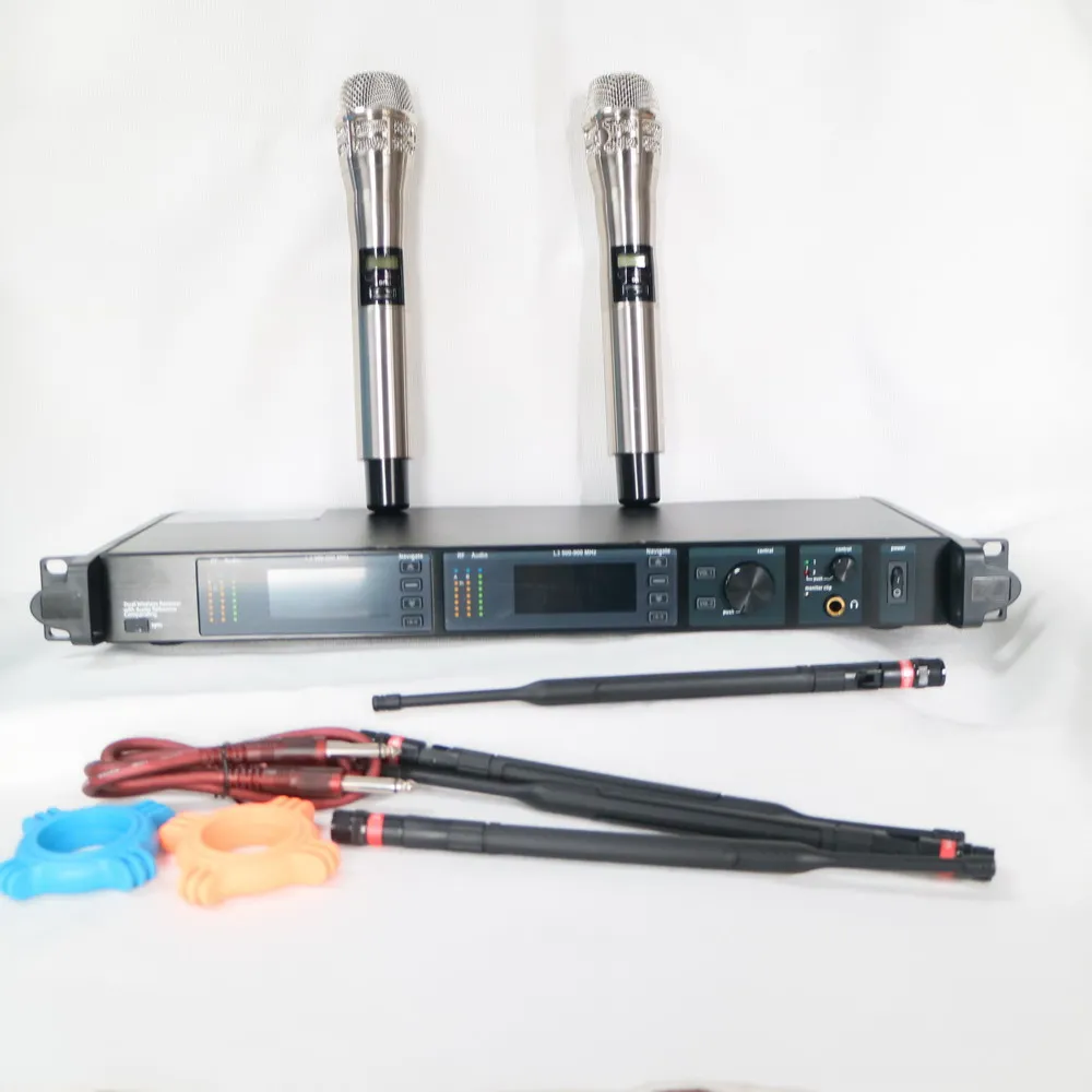 프로 AD4D 디지털 무선 마이크, ULXD4 듀얼 채널 트루 다이버시티 AD2 KSM8 핸드헬드 헤드셋, 라펠 마이크, 4 안테나