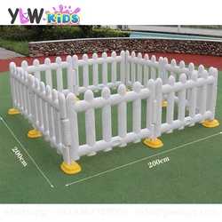 YLWCNN Customized Kids Soft Playground Plastic Fence Baby Play Area Fence White Color Panels