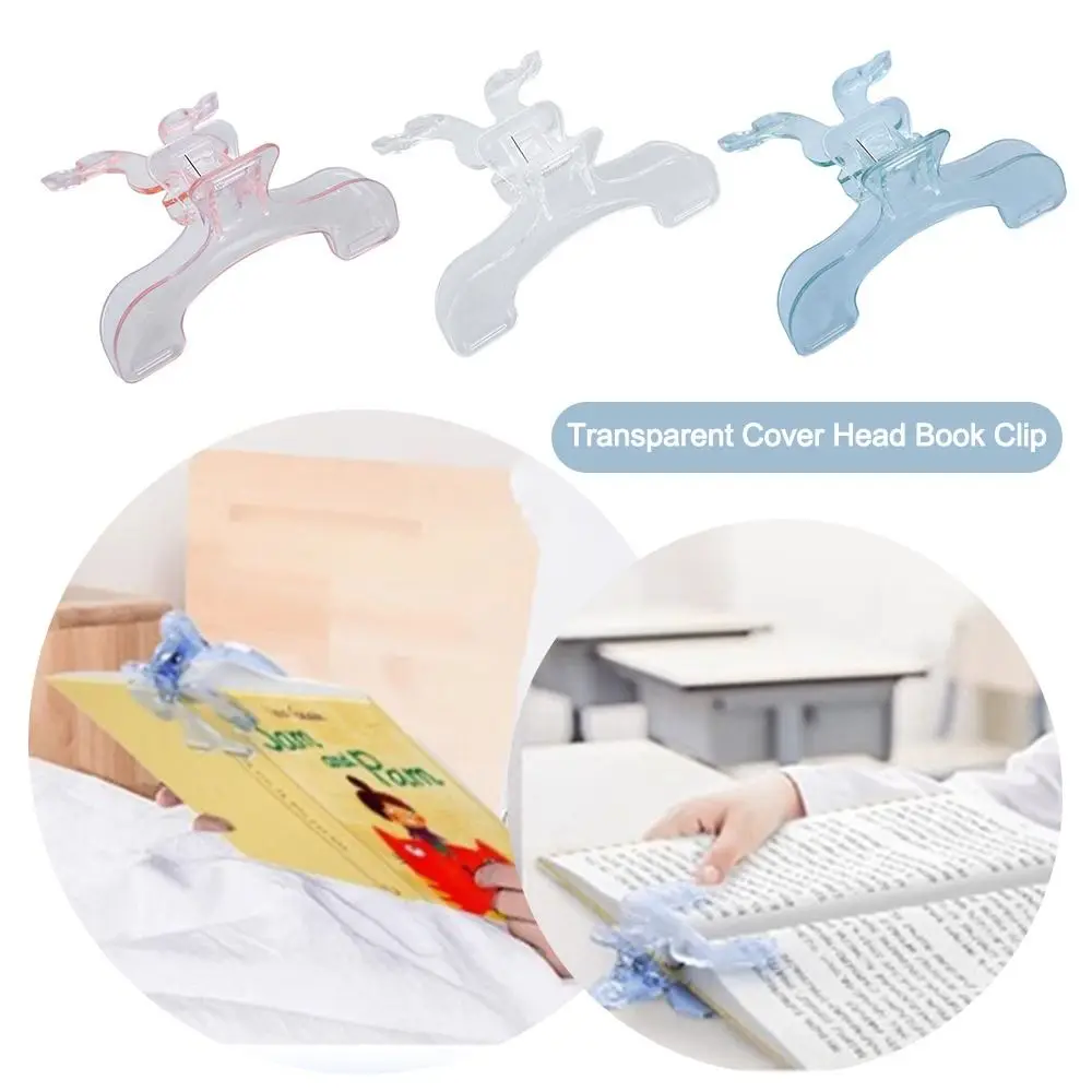 New Easy To Read Fixed Book Clips 12° Anti-slip Transparent Book Holder Plastic Desktop Reading Stand for Student Learning Tools