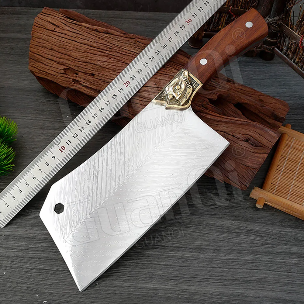 8 Inch Chinese Chef Knife 9CR18MOV Steel Butcher Knives Sharp Cutting Tools Vegetable Cleaver Knife Kitchen Knives