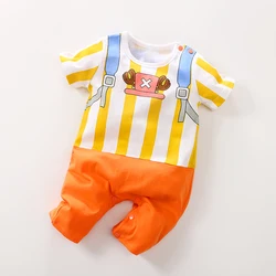 Baby Boys Cartoon Cosplay Outfit 0-18 Months Newborn Knitted 100% Cotton Short Sleeve Infant Clothes Toddler Onesie Costume Cool