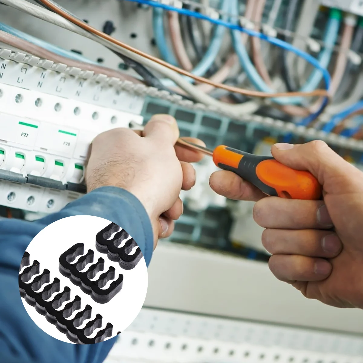 

24pcs 6/8/24 Pin Computer Manager Pc Comb Motherboard Clamp Durable Cable Organizer For Gpu Power